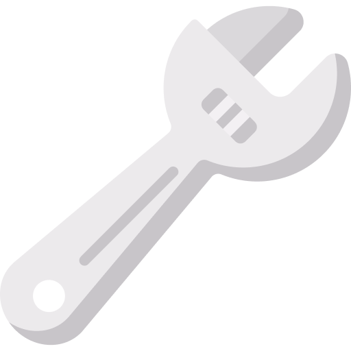 Illustration of a white wrench with a hole at the handle end set against a transparent background The wrench has an adjustable jaw to grip and turn objects like nuts and bolts illustrating individuals using ACT Therapy for lifes adjustments